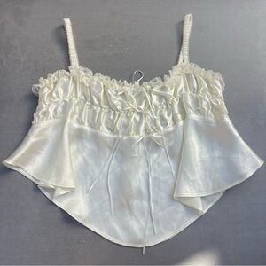 Silky Tank With Bows by OUPPT Seol